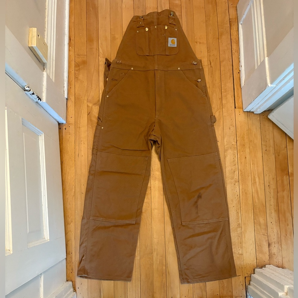Carhartt Tan Work Bib Overalls